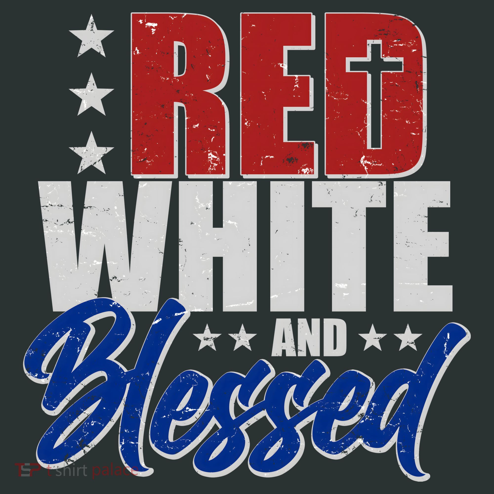 Red White And Blessed Kids Long Sleeve Shirt