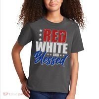 Red White And Blessed Kids T-Shirt thumb 2