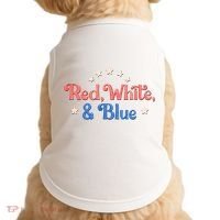 Red White And Blue 4th Of July Holiday Doggie Tank thumb 0