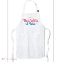 Red White And Blue 4th Of July Holiday Apron thumb 0