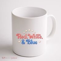 Red White And Blue 4th Of July Holiday Coffee Mug thumb 1