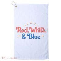 Red White And Blue 4th Of July Holiday Golf Towel thumb 0