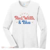Red White And Blue 4th Of July Holiday Women's Long Sleeve Shirt thumb 0