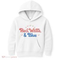 Red White And Blue 4th Of July Holiday Kids Hoodie thumb 0