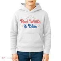 Red White And Blue 4th Of July Holiday Kids Hoodie thumb 4