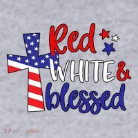 Red White And Blessed Usa Cross Celebration Women's Sweatshirt thumb 2