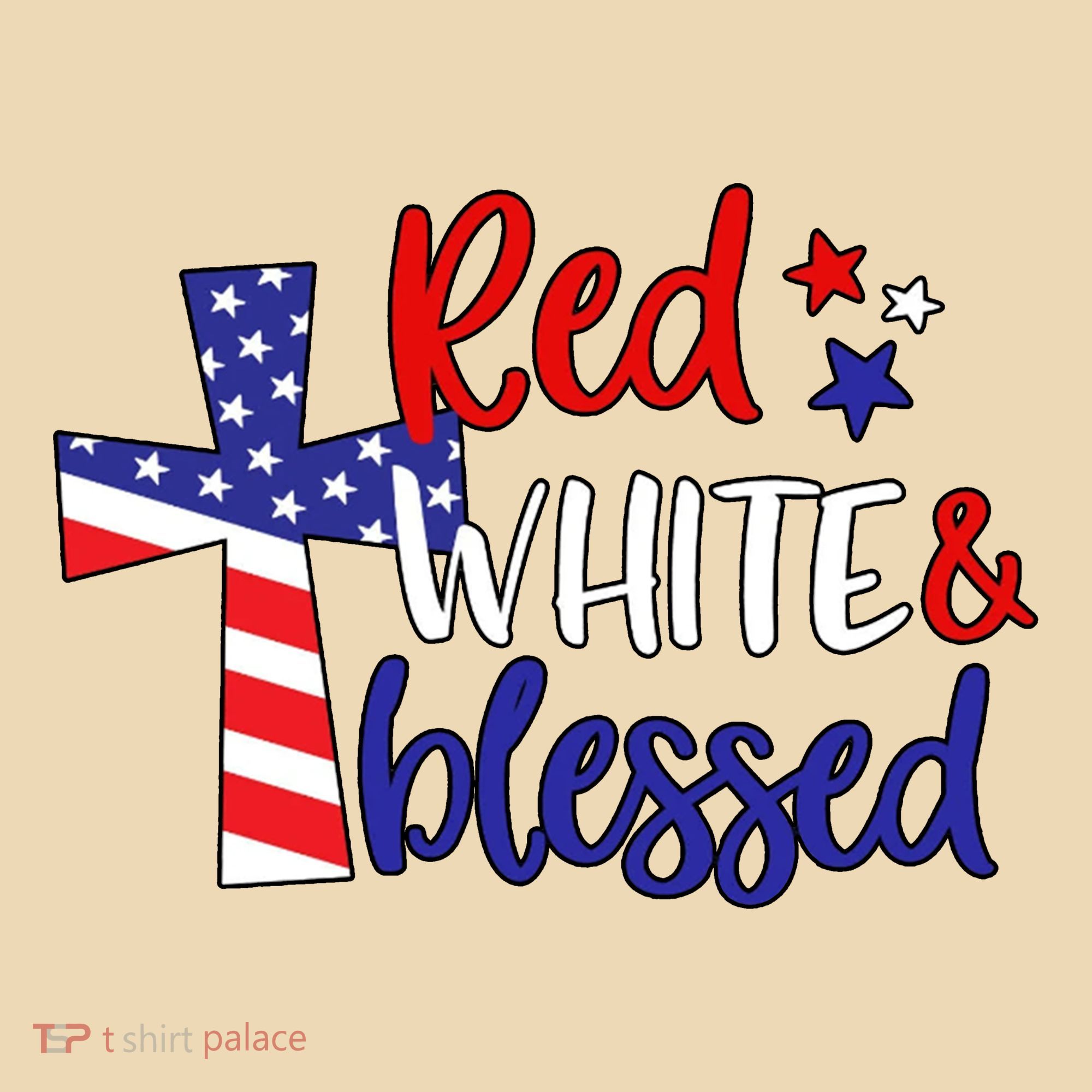 Red White And Blessed Usa Cross Celebration Tote Bag