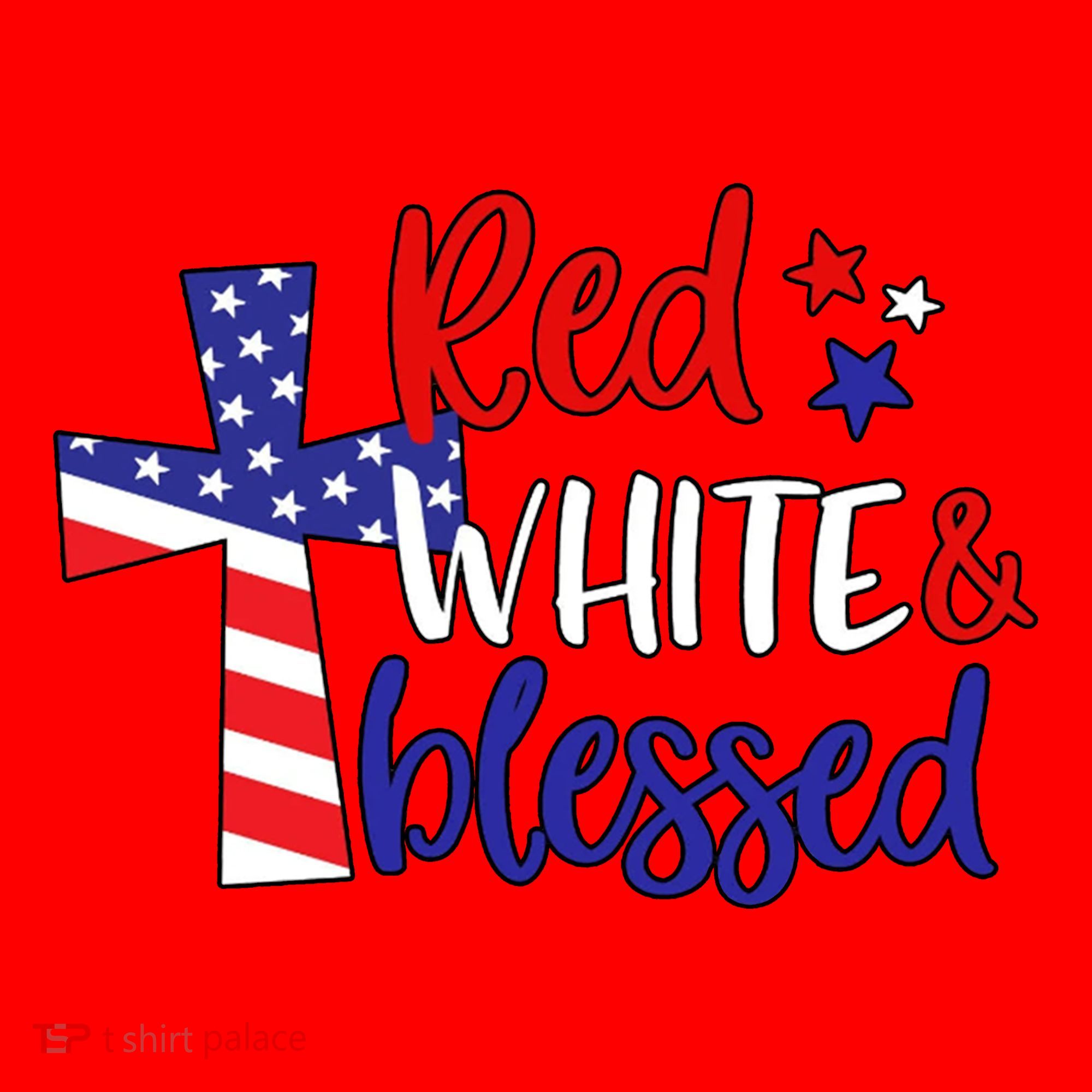 Red White And Blessed Usa Cross Celebration Santa Hat
