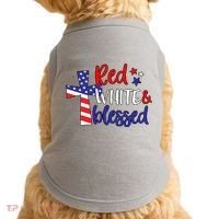 Red White And Blessed Usa Cross Celebration Doggie Tank thumb 0