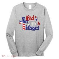 Red White And Blessed Usa Cross Celebration Long Sleeve Shirt thumb 0