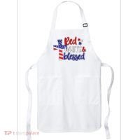 Red White And Blessed Usa Cross Celebration Apron thumb 0