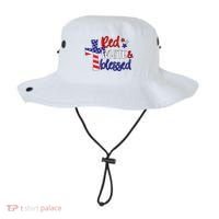Red White And Blessed Usa Cross Celebration Bucket Hat thumb 0