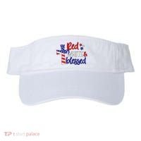 Red White And Blessed Usa Cross Celebration Visor thumb 0