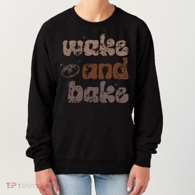 Retro Wake And Bake Funny Sourdough Starter Bread Baking Women's Sweatshirt