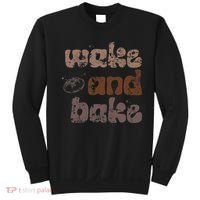 Retro Wake And Bake Funny Sourdough Starter Bread Baking Sweatshirt thumb 0
