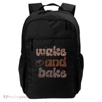 Retro Wake And Bake Funny Sourdough Starter Bread Baking Backpack