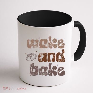 Retro Wake And Bake Funny Sourdough Starter Bread Baking Coffee Mug back