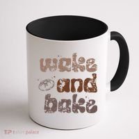 Retro Wake And Bake Funny Sourdough Starter Bread Baking Coffee Mug thumb 1