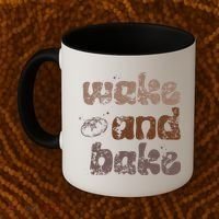 Retro Wake And Bake Funny Sourdough Starter Bread Baking Coffee Mug thumb 2