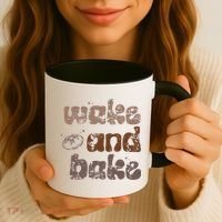 Retro Wake And Bake Funny Sourdough Starter Bread Baking Coffee Mug thumb 3