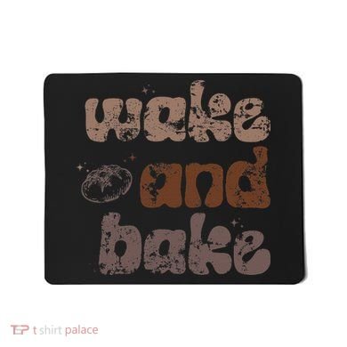 Retro Wake And Bake Funny Sourdough Starter Bread Baking Mousepad