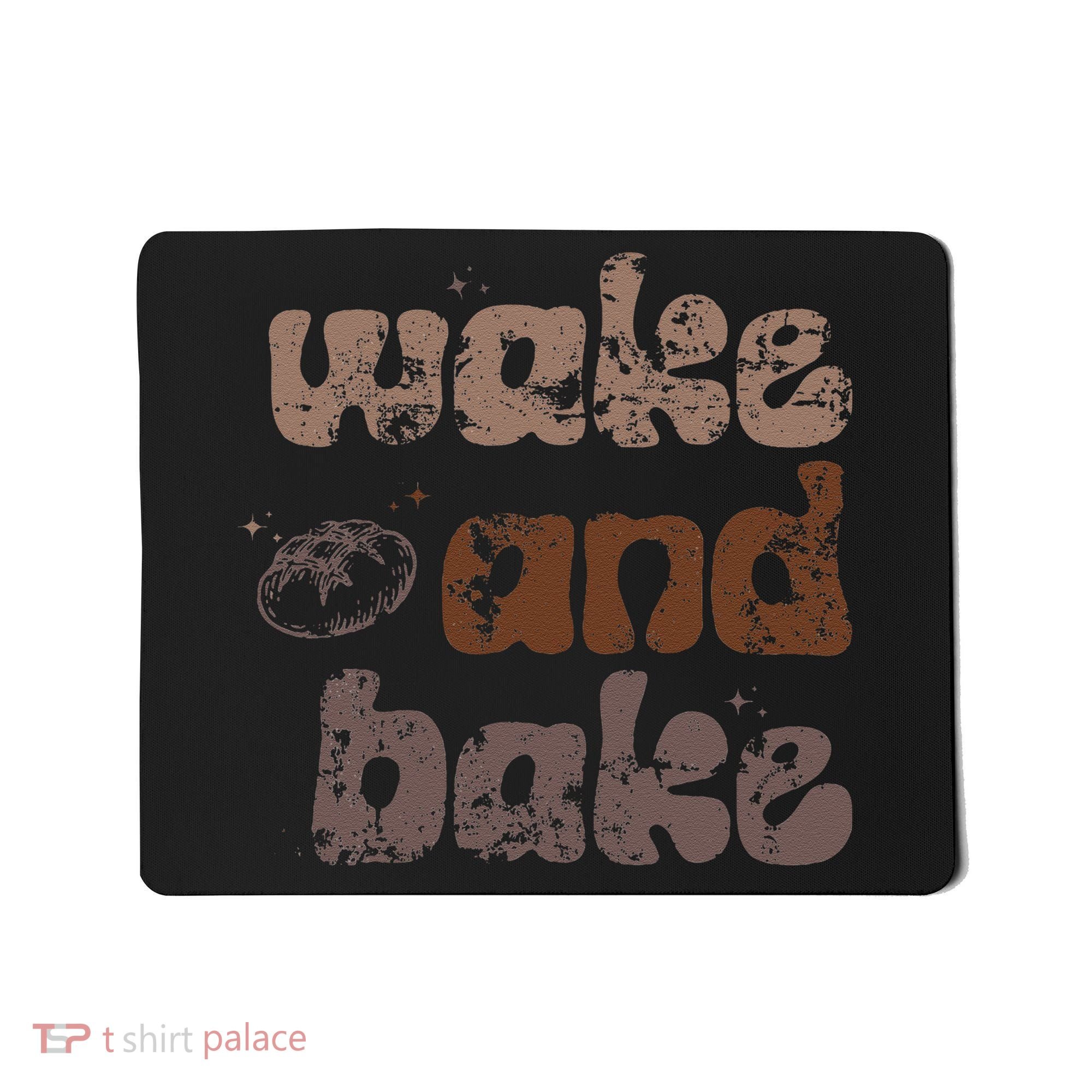 Retro Wake And Bake Funny Sourdough Starter Bread Baking Mousepad