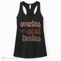 Retro Wake And Bake Funny Sourdough Starter Bread Baking Women's Tank Top thumb 0