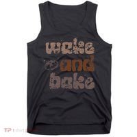 Retro Wake And Bake Funny Sourdough Starter Bread Baking Tank Top thumb 0