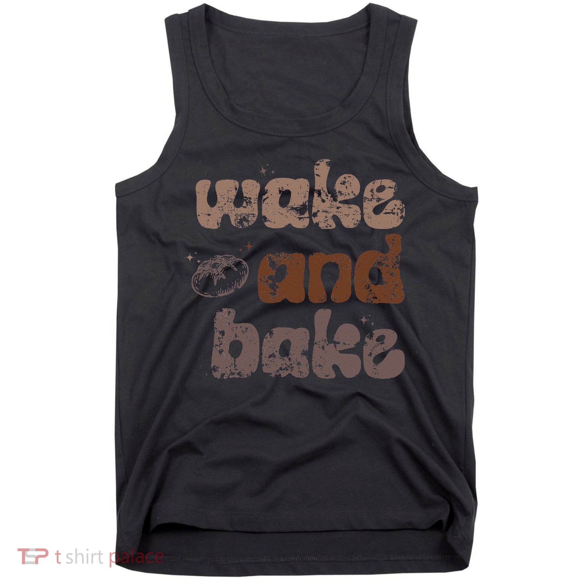 Retro Wake And Bake Funny Sourdough Starter Bread Baking Tank Top