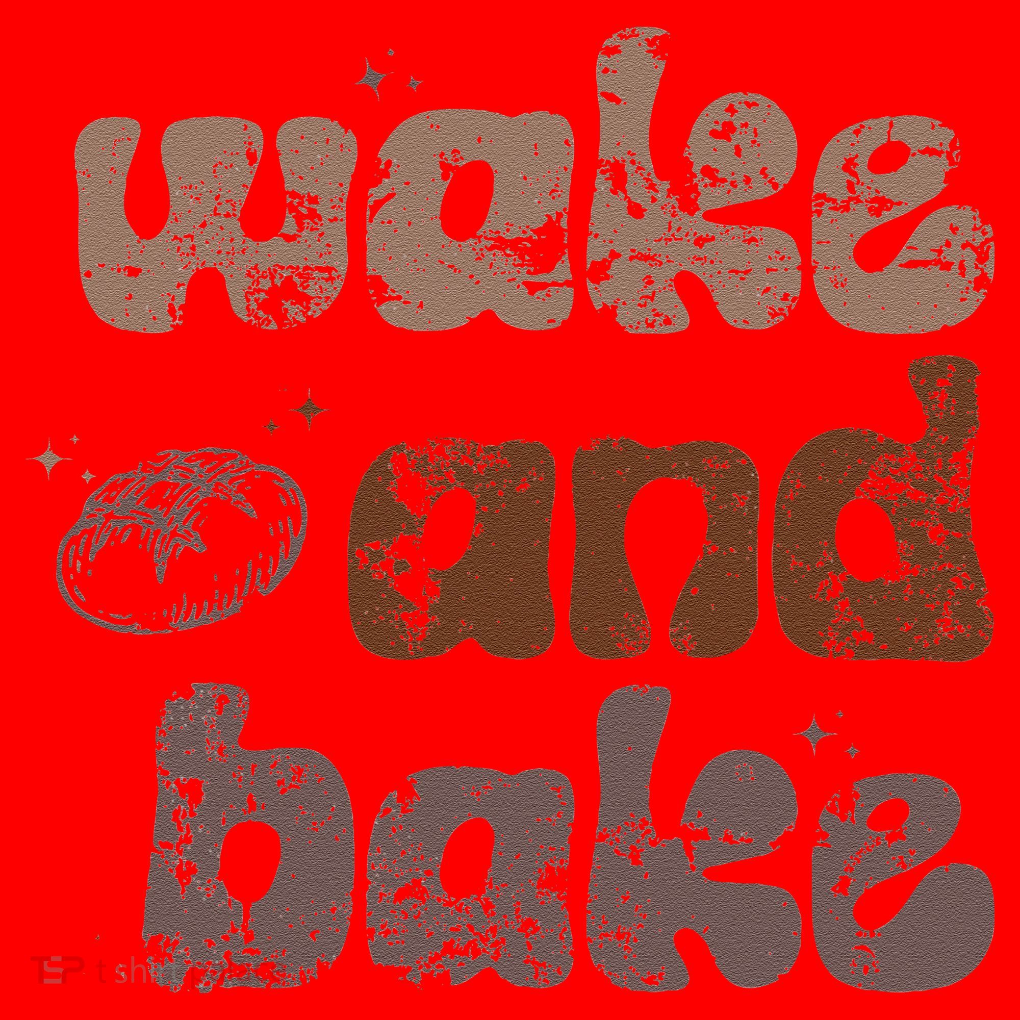 Retro Wake And Bake Funny Sourdough Starter Bread Baking Santa Hat