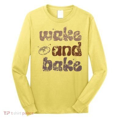 Retro Wake And Bake Funny Sourdough Starter Bread Baking Long Sleeve Shirt