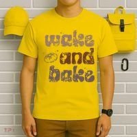 Retro Wake And Bake Funny Sourdough Starter Bread Baking T-Shirt thumb 6