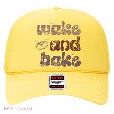 Retro Wake And Bake Funny Sourdough Starter Bread Baking Hat