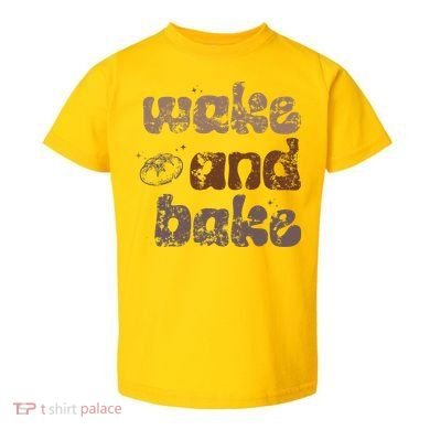 Retro Wake And Bake Funny Sourdough Starter Bread Baking Toddler T-Shirt