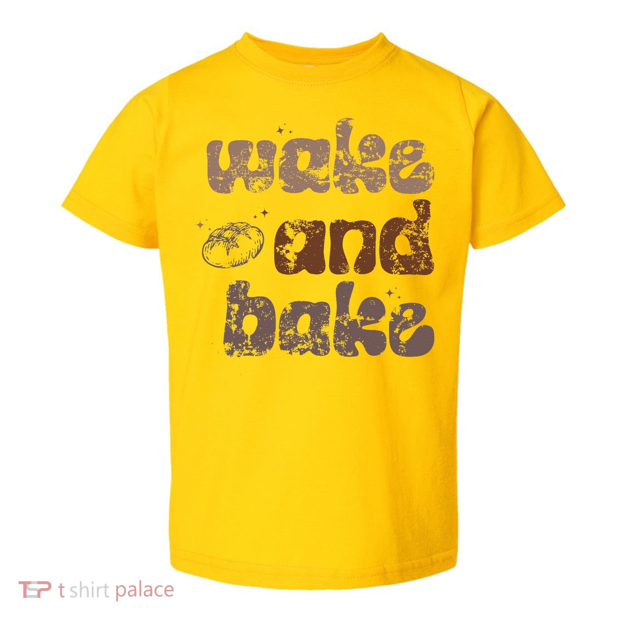 Retro Wake And Bake Funny Sourdough Starter Bread Baking Toddler T-Shirt
