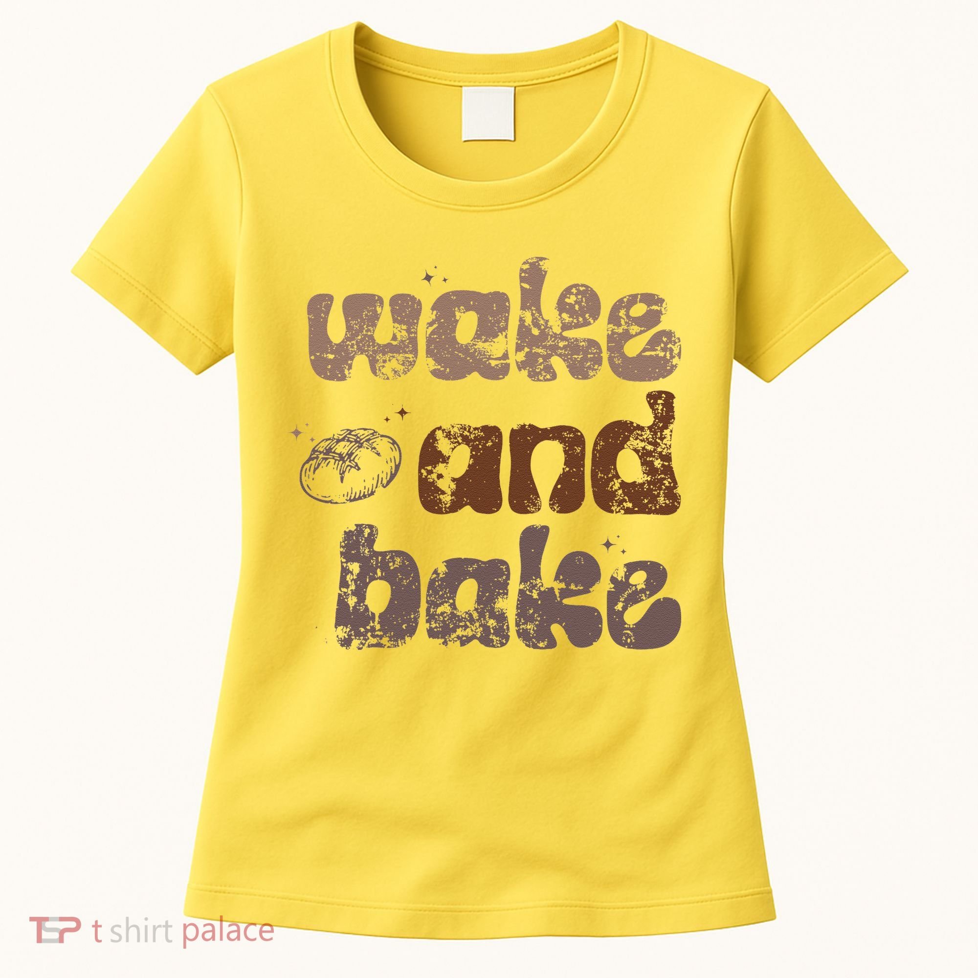 Retro Wake And Bake Funny Sourdough Starter Bread Baking Women's T-Shirt