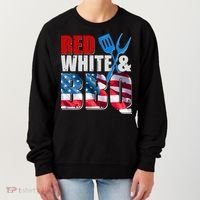 Red White And BBQ American USA Flag Women's Sweatshirt thumb 0