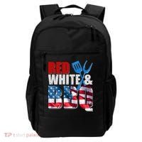 Red White And BBQ American USA Flag Backpack thumb 0