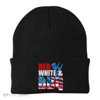 Red White And BBQ American USA Flag Beanie thumb 0