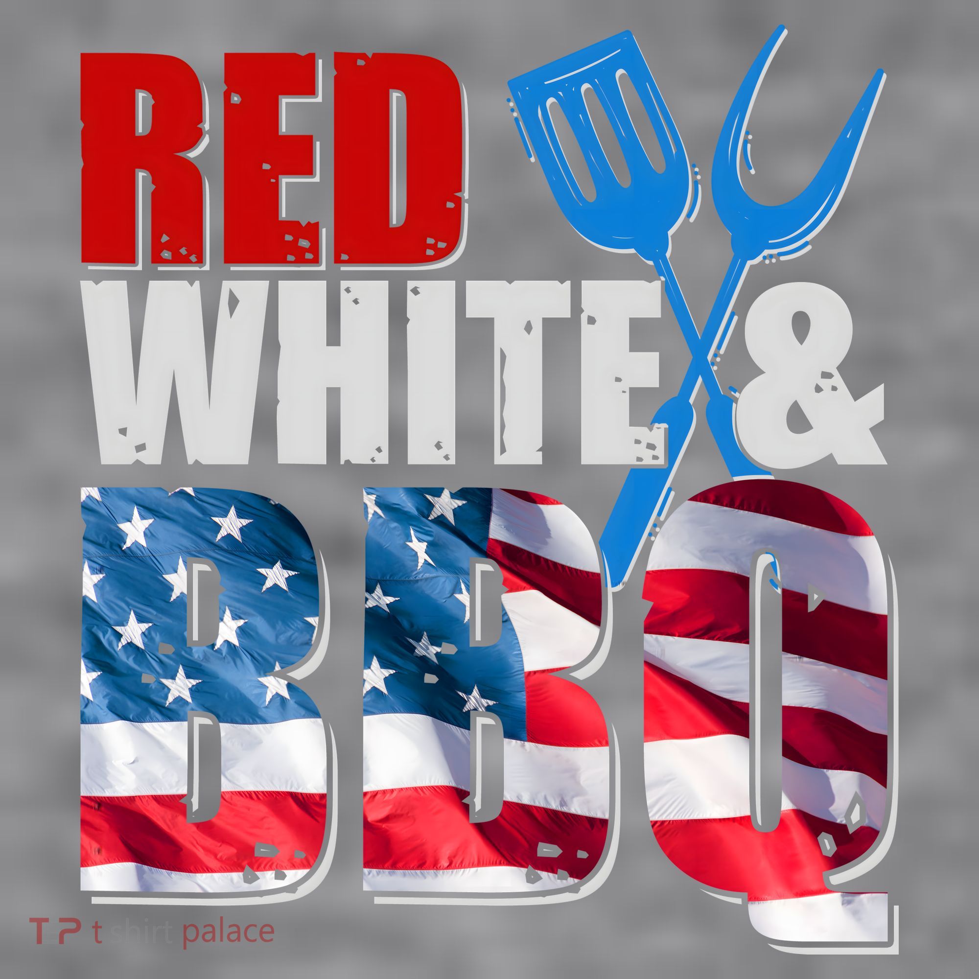Red White And BBQ American USA Flag Women's Racerback Cropped Tank
