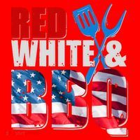 Red White And BBQ American USA Flag T-Shirt thumb 7