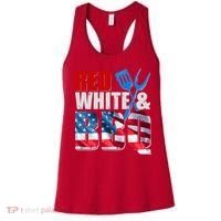 Red White And BBQ American USA Flag Women's Tank Top thumb 0