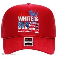 Red White And BBQ American USA Flag Hat thumb 0