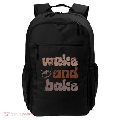 Retro Wake And Bake Funny Sourdough Starter Bread Baking Backpack