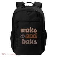 Retro Wake And Bake Funny Sourdough Starter Bread Baking Backpack thumb 0