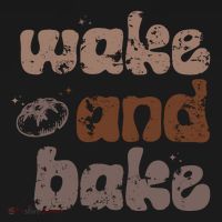 Retro Wake And Bake Funny Sourdough Starter Bread Baking Backpack thumb 2