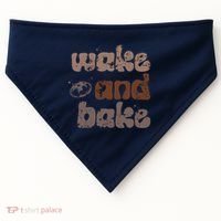 Retro Wake And Bake Funny Sourdough Starter Bread Baking USA-Made Doggie Bandana thumb 0
