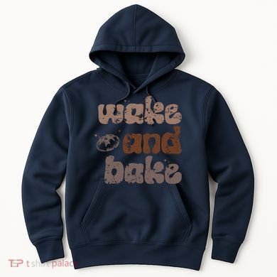 Retro Wake And Bake Funny Sourdough Starter Bread Baking Hoodie