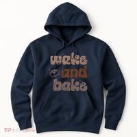 Retro Wake And Bake Funny Sourdough Starter Bread Baking Hoodie thumb 0