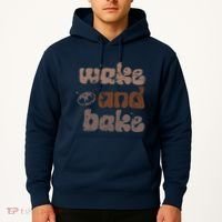 Retro Wake And Bake Funny Sourdough Starter Bread Baking Hoodie thumb 2